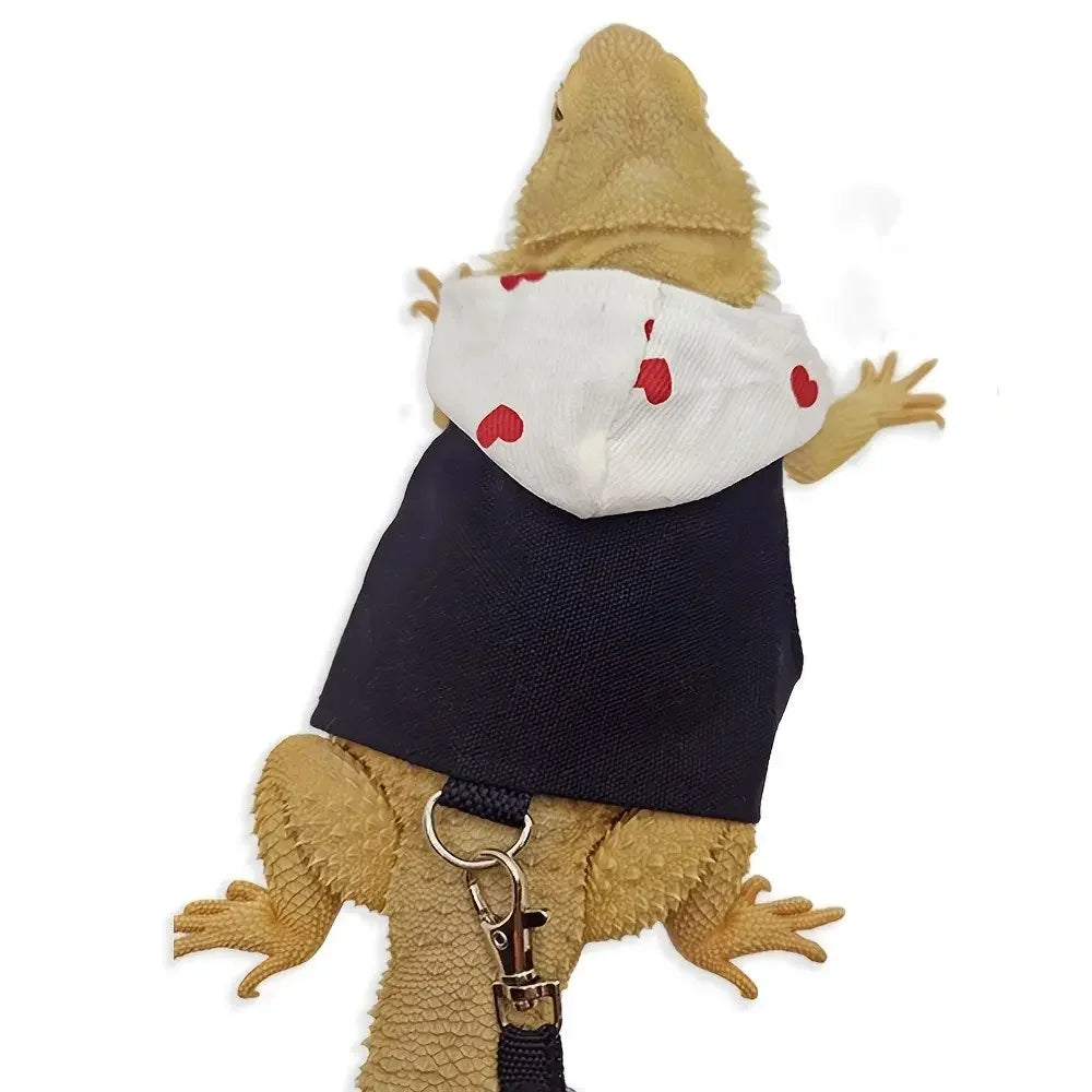 Two-In-One Lizard Clothes + Harness And Leash Set, Pet Costume for Small Animals, Ideal for Outdoor Adventures, Pet Accessories