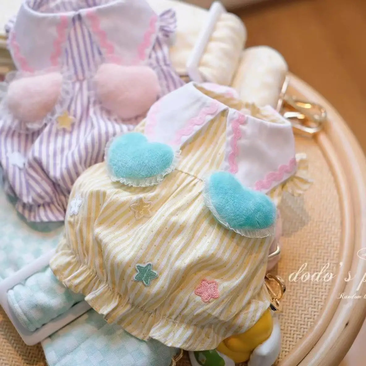 Summer Dog Cat Clothes For Small Dogs Bubble Puppy Princess Striped Dress Cats Kitten Rabbit Clothing Pet Supplies