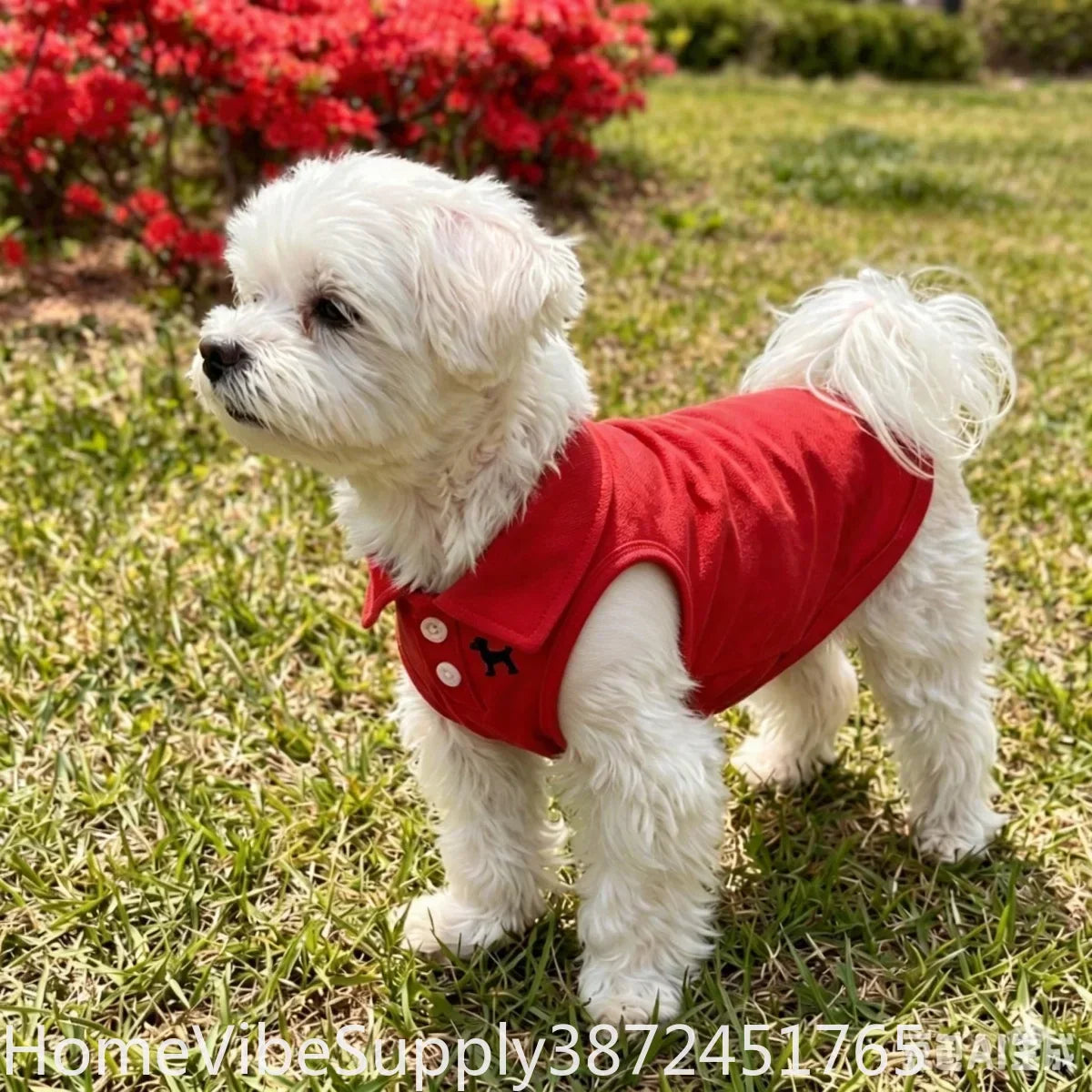 Solid Color Pet Polo Shirt Thin Breathable Puppy T-Shirt Cat Vest Soft Skin-Friendly Two-Legged Pet Apparel Supply
