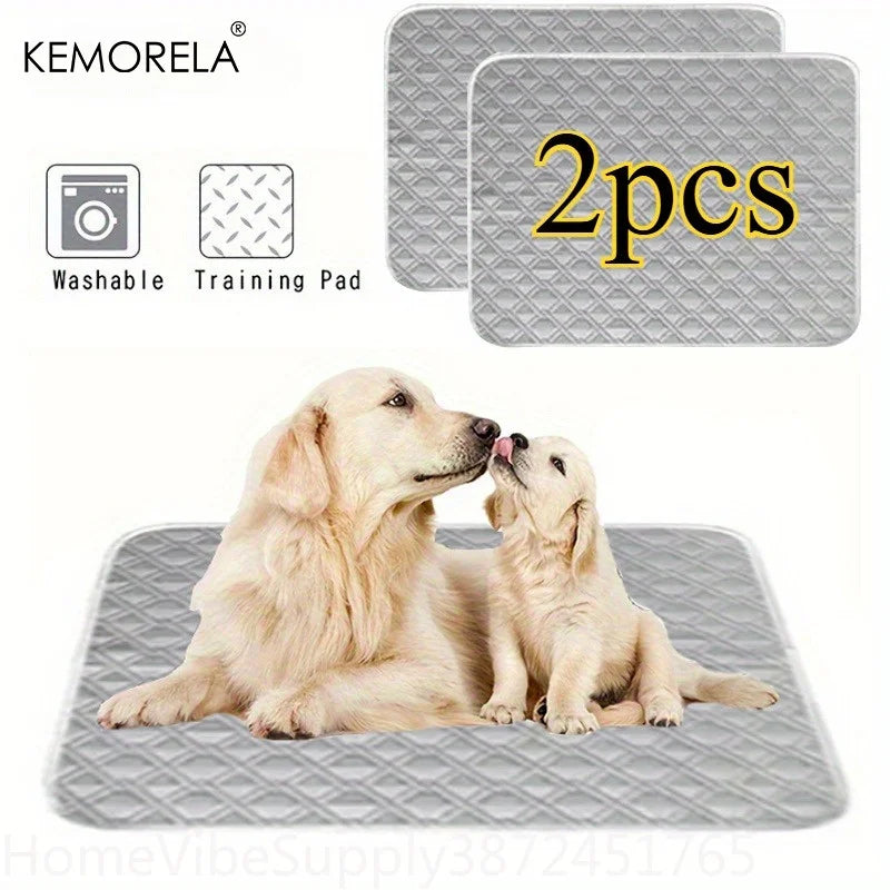 2PCS Washable Reusable Cat and Dog Urine Pads, Training Pads for Large, Small Pets, for All Seasons, Multiple Sizes Available