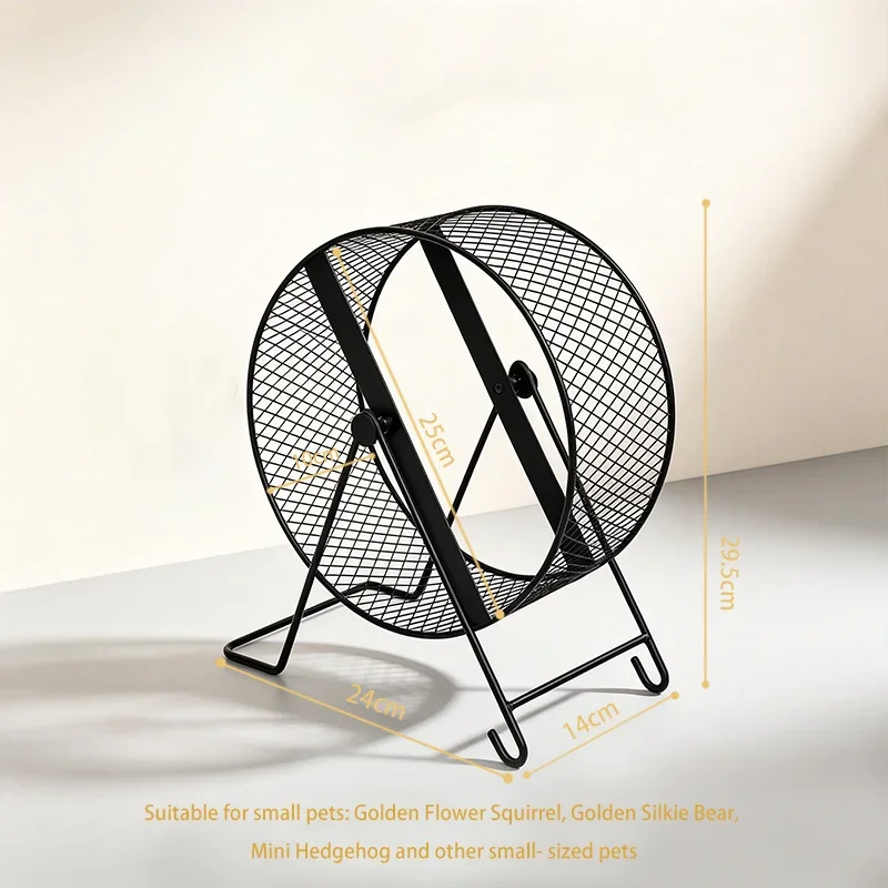 Metal Mesh Silent Hamster Running Wheel Nail Care Set with Replaceable Sand Pads, Small Pet Exercise Wheel for Hedgehog Sugar Gl