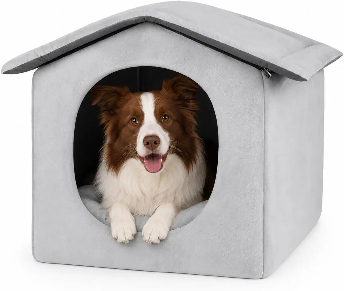 Cat House for Indoor Cats, Cat Bed Cave Enclosed Hideaway with Frame