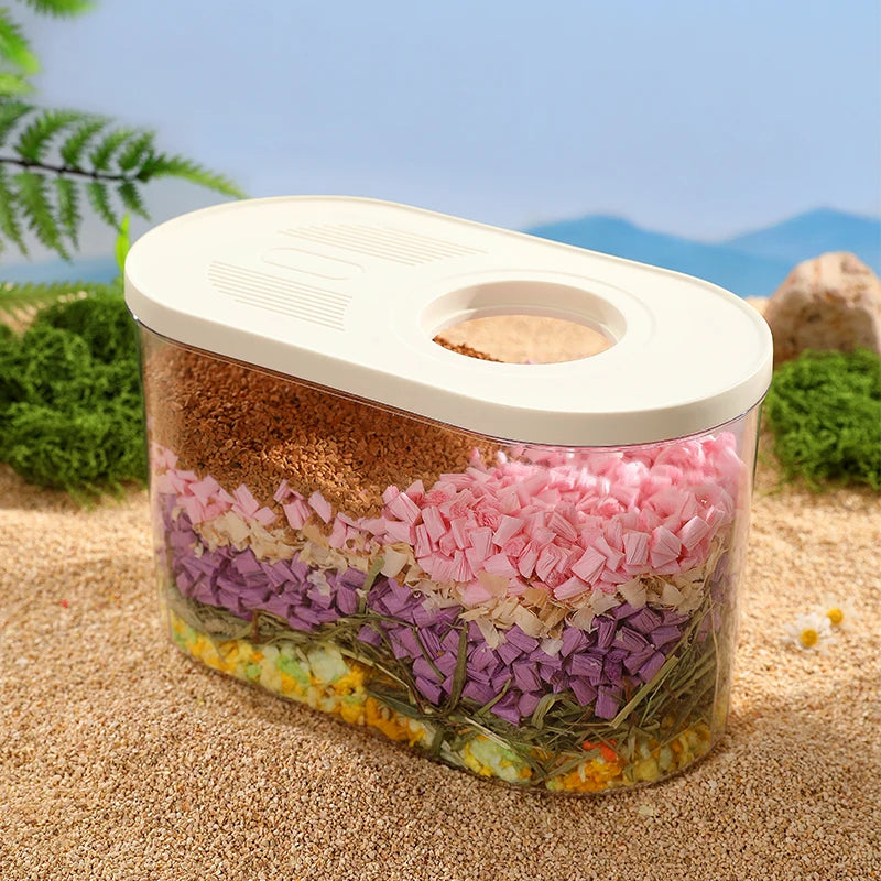 Hamster Digging Bucket Oval Burrow Hideout 27x15x16.5cm Small Pet Tunnel Exercise Play House PET+PP Cage Accessory
