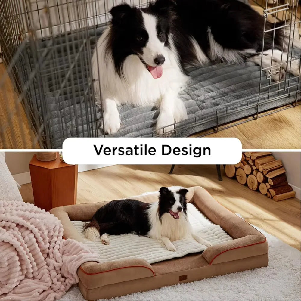 Self-Warming Cat Dog Mat, Ultra Soft Fleece Pet Crate Pad, Washable Cozy Warm Mat for Cats Dogs, Non-Slip Pet Supplies