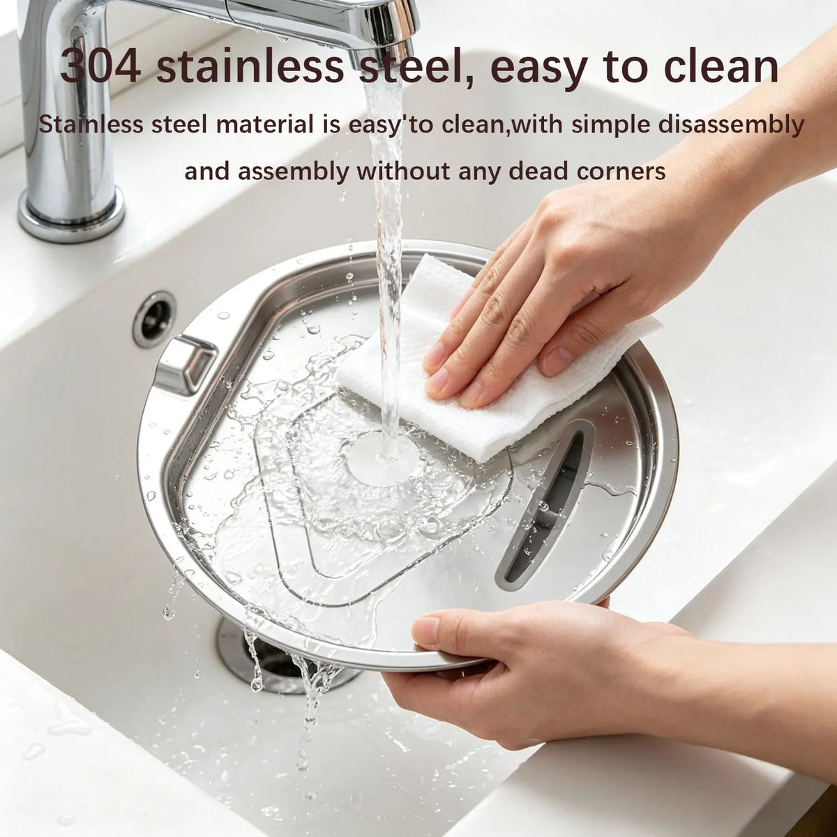 Stainless Steel Cat Water Fountain - 2.2L/74oz Cat Drinking Fountain Quiet Cat Fountain for Indoor Cats and Small Dogs, Automatic Pet Water Dispenser Keeps Fresh Water
