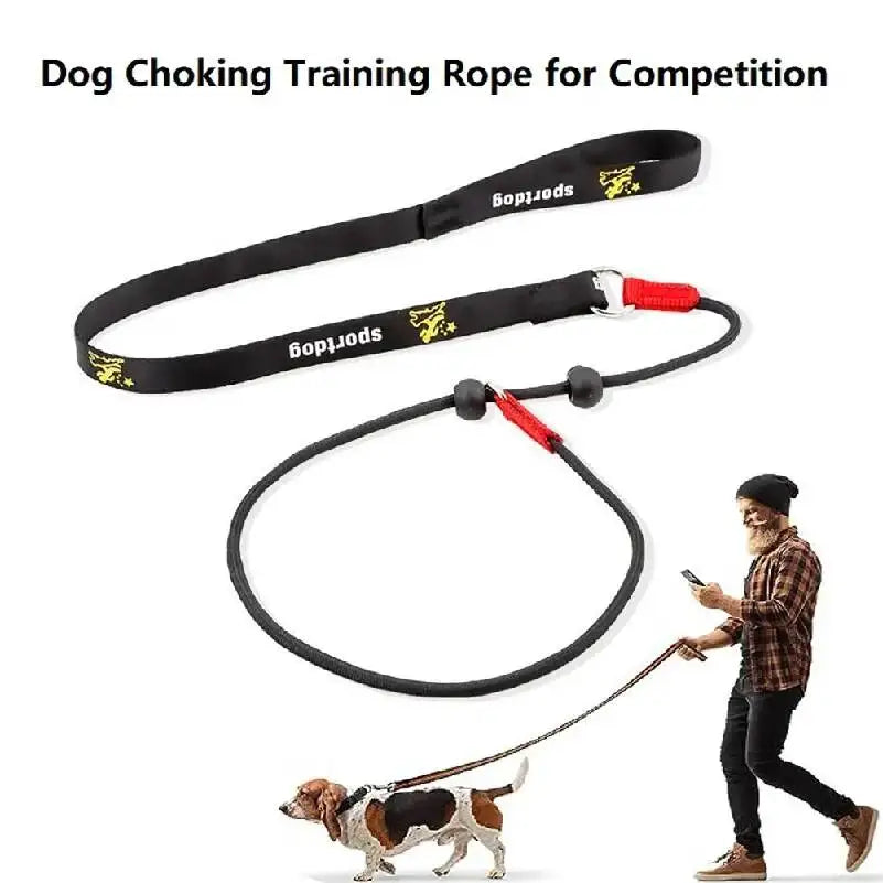 Training Dog Choking Rope 2 In 1 Collar 150Cm P-Shaped Chain Slip Lead Control Leash For Small Large Competition Dogs