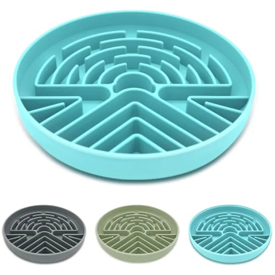 Slow Feeder Dog Bowl for Large and Small Pets, Anti Choking Puzzle Dog Food Lick Mat with Non-Slip Base, Interactive Pet Slow E