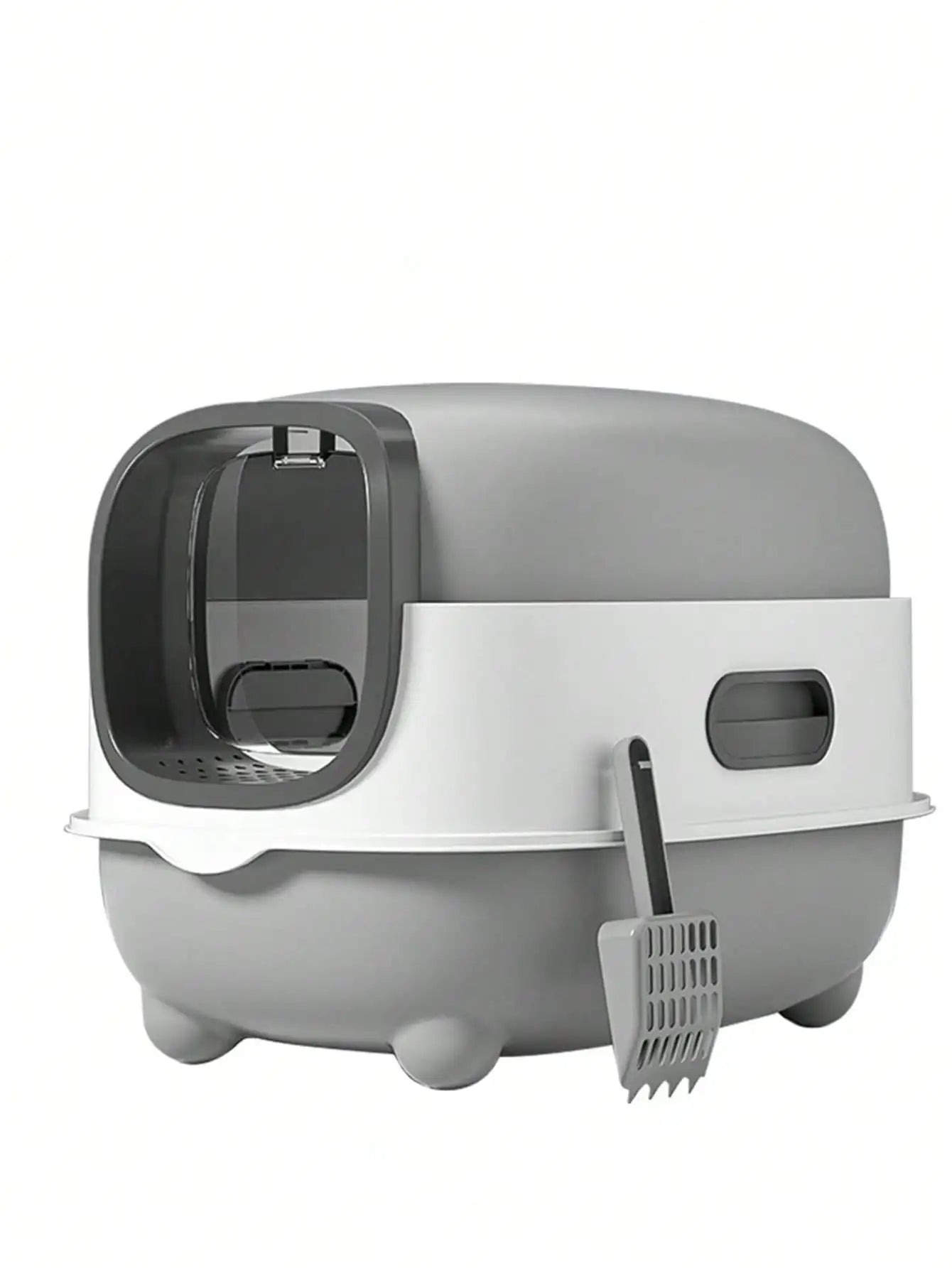 Foldable Cats Litter Box For Home, Enclosed Cats Litter Box With Lid And Scoop, Large Size Anti-Splashing Easy To-Clean, Front Entry And Exit