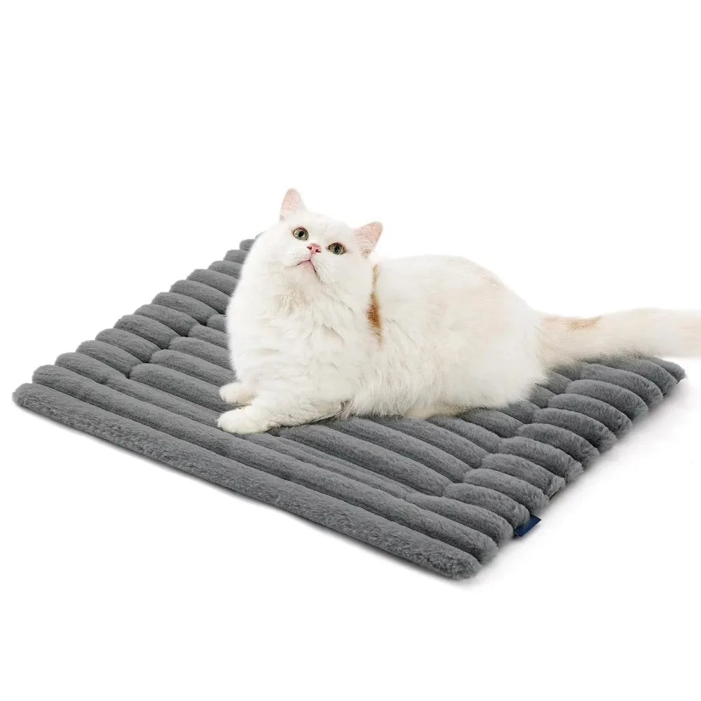 Self-Warming Cat Dog Mat, Ultra Soft Fleece Pet Crate Pad, Washable Cozy Warm Mat for Cats Dogs, Non-Slip Pet Supplies