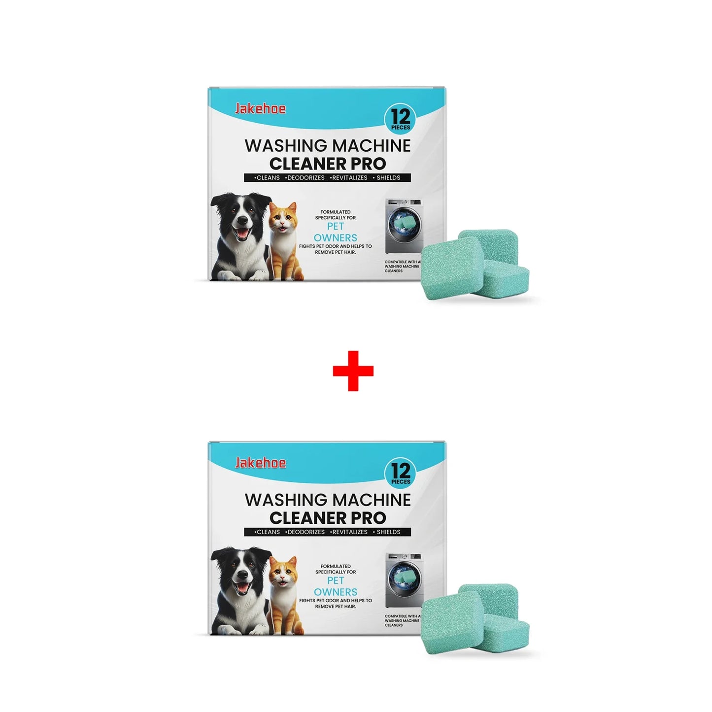 Washing Machine Cleaner for Pet Owners Eliminating Pet Odors Remove Pet Hair Cleaning Washing Machine Slots Cleaning Agent 12PCS