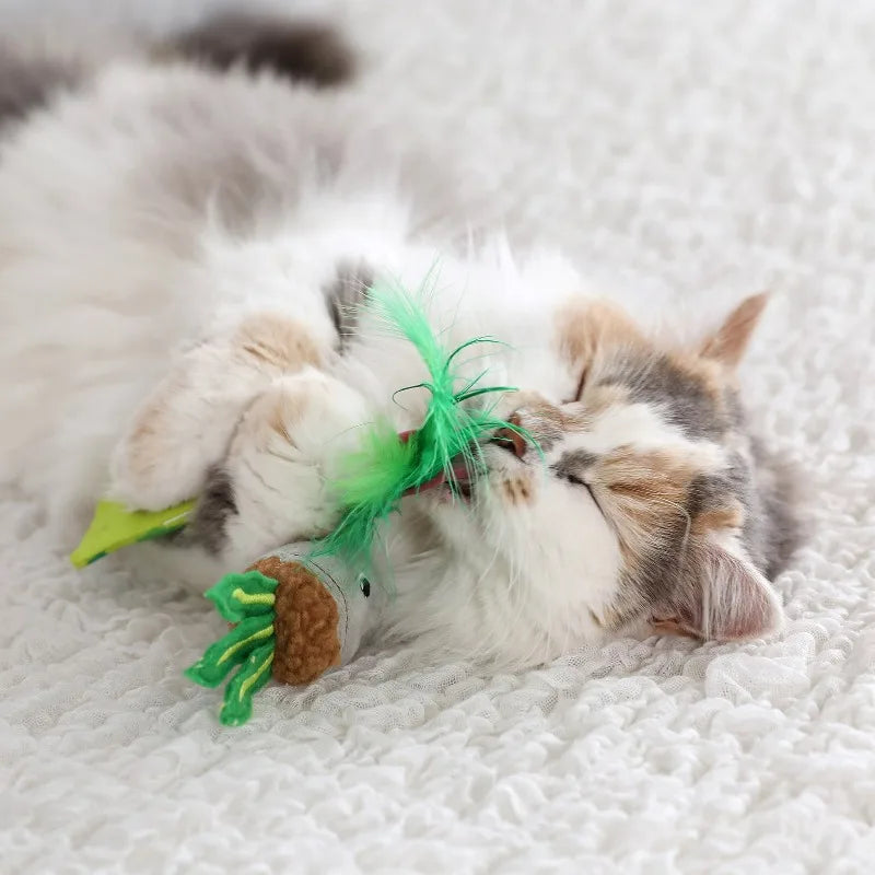 House Plant Catnip Interactive Plush Cat Toy, Multicolor, Pack of 2