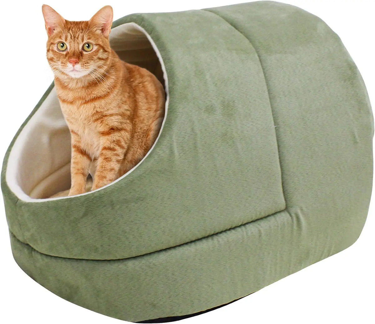 3 in 1 Semi-Enclosed Self Warming Burrow Cat Bed Sleeping Cave