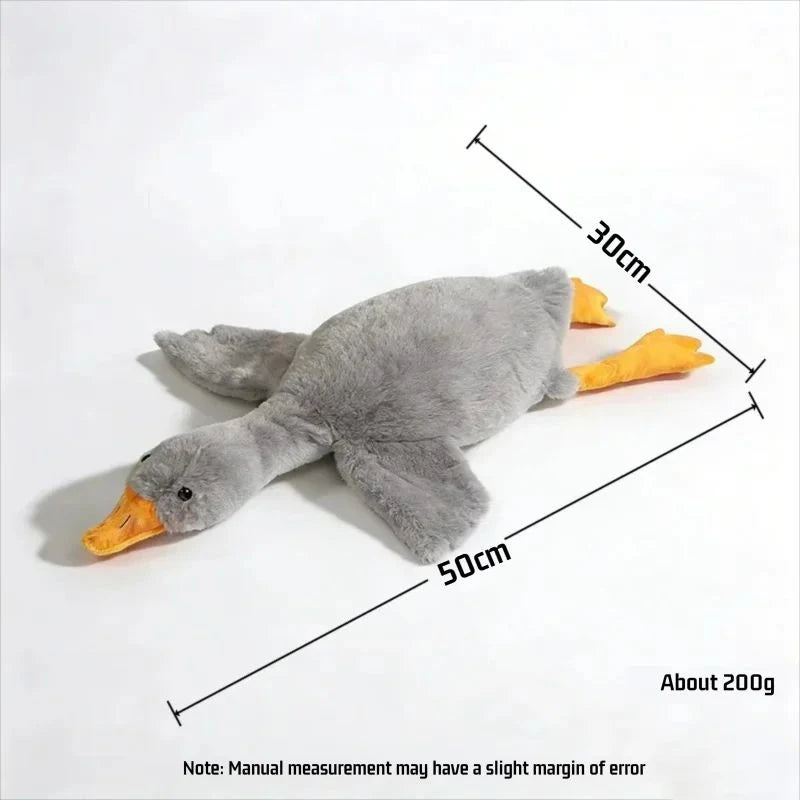 50cm Goose Plush Toy Soft Stuffed Pillow Cats Dogs Relax Pet Companion Anxiety-Relieving Dog Buddy Energy Release Gift for Pets