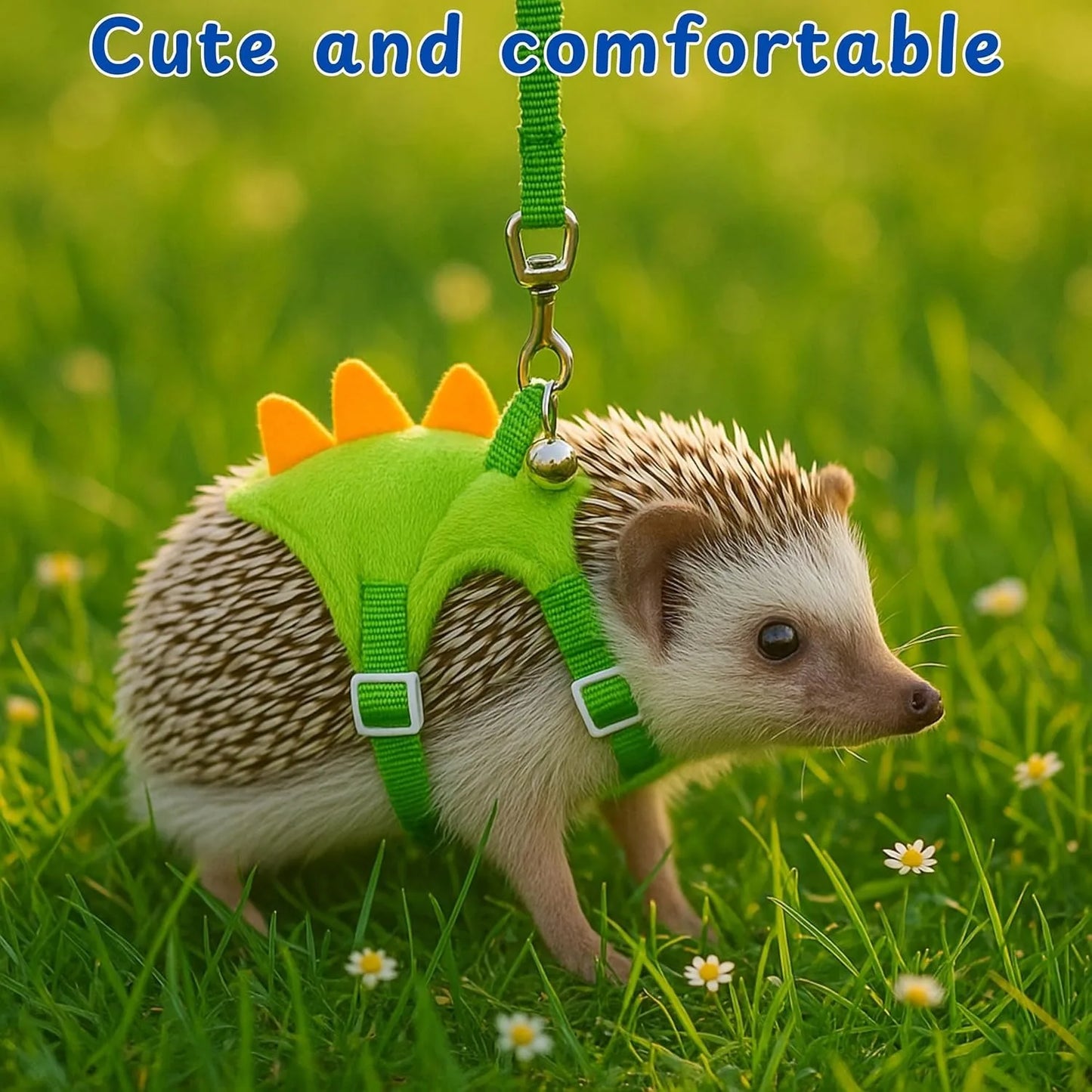 3PCS Dinosaur Small Pet & Set, Ferret Hamster Guinea Pig Rat Harness Leash For Training Play