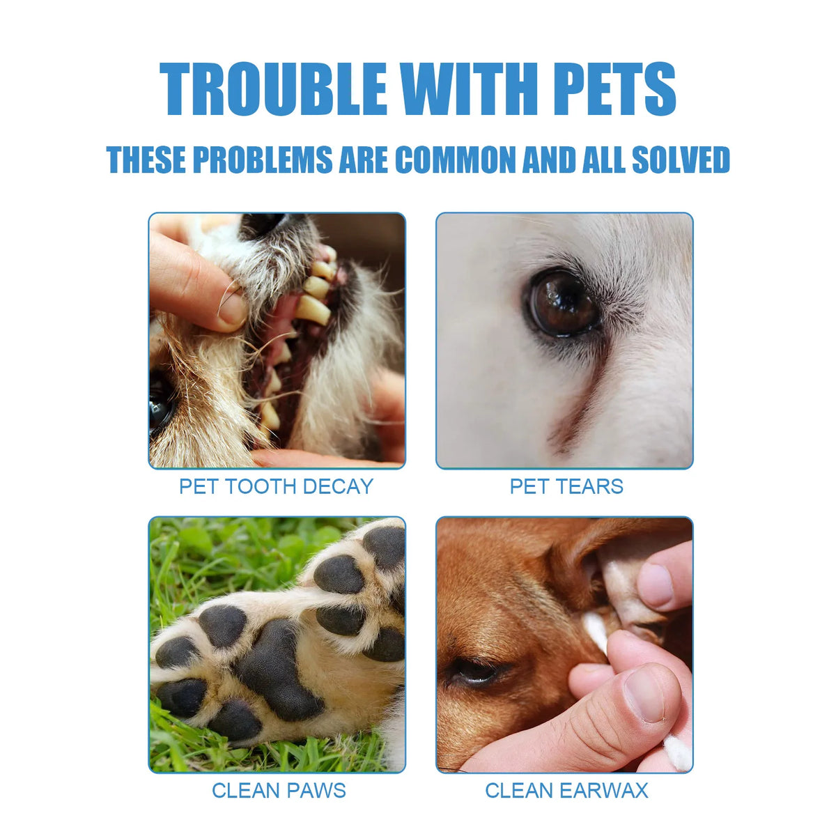 Pet Dental Finger Wipes, Dog & Cat Oral Care Finger Sleeves, Clean Teeth Remove Tartar Yellow Stains & Bad Breath