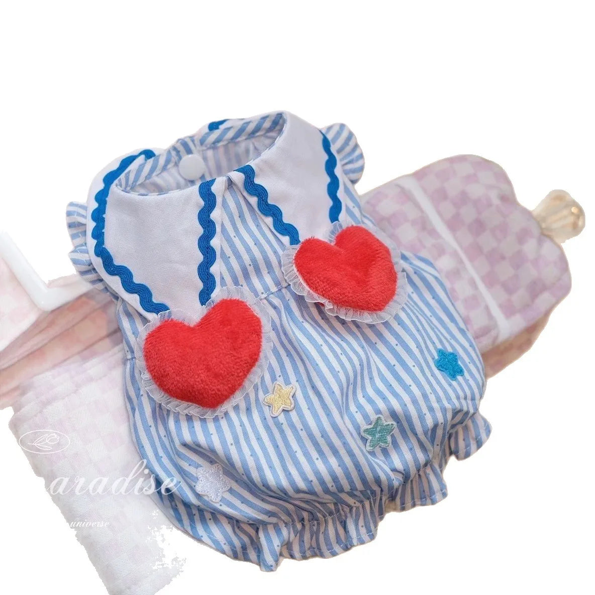Summer Dog Cat Clothes For Small Dogs Bubble Puppy Princess Striped Dress Cats Kitten Rabbit Clothing Pet Supplies