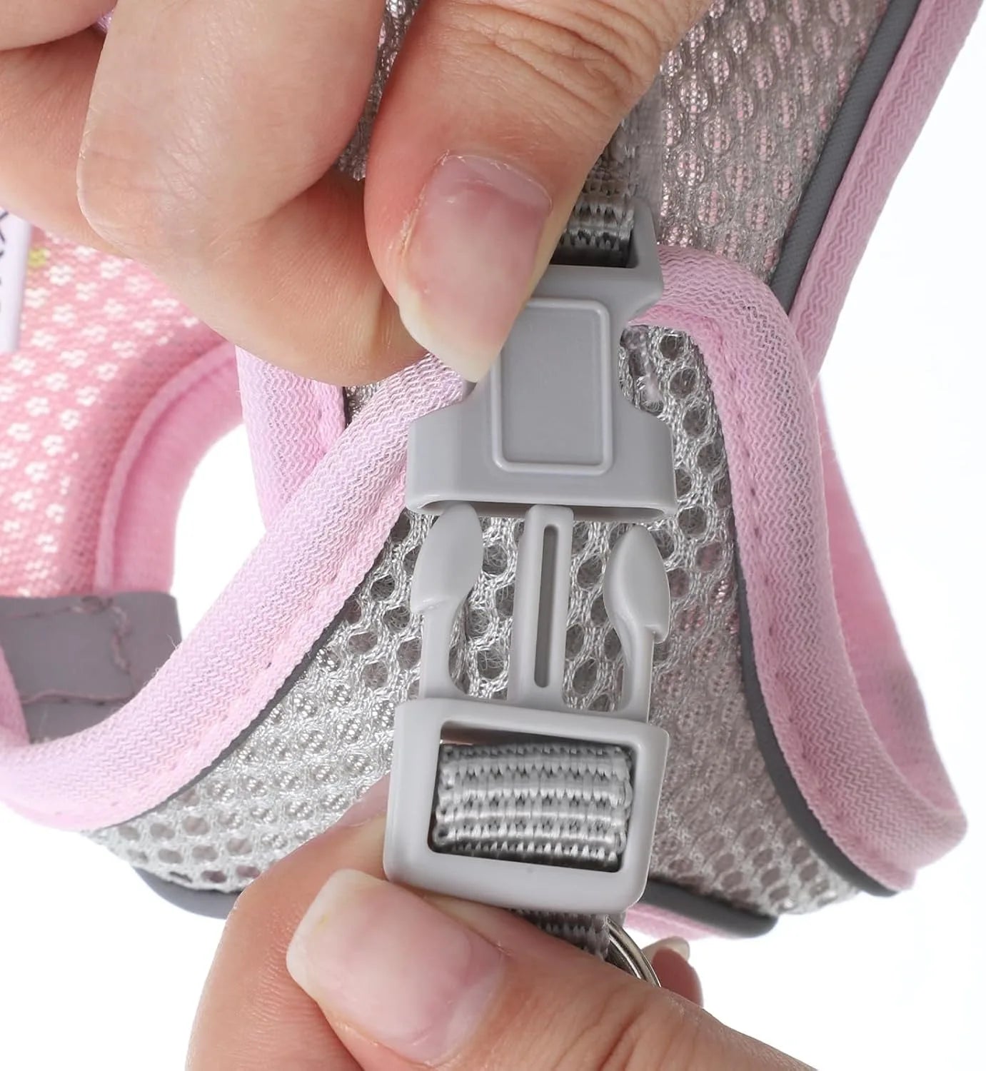 Bunny Harness Leash Set, Escape-Proof Soft Vest For Rabbit, Kitten, Puppy, Guinea Pig Pink And Blue(2PCS)