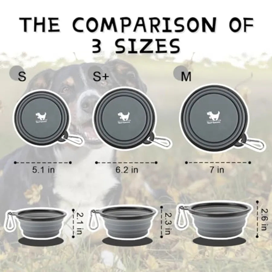 Collapsible Dog Bowls for Travel, 2-Pack Dog Portable Water Bowl for Dogs Cats Pet Foldable Feeding Watering Dish for Traveling