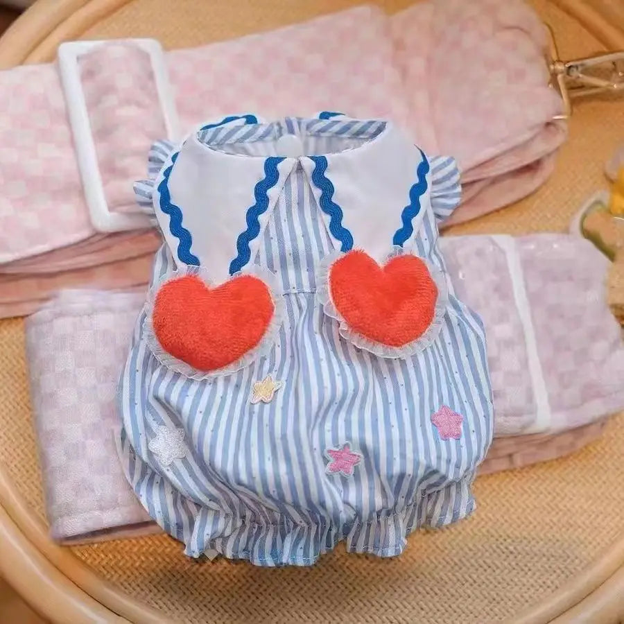Summer Dog Cat Clothes For Small Dogs Bubble Puppy Princess Striped Dress Cats Kitten Rabbit Clothing Pet Supplies