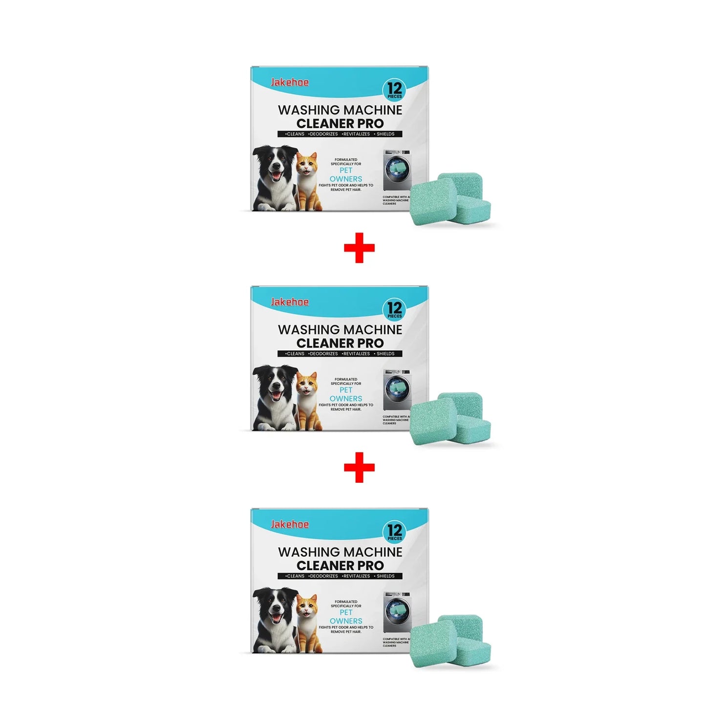 Washing Machine Cleaner for Pet Owners Eliminating Pet Odors Remove Pet Hair Cleaning Washing Machine Slots Cleaning Agent 12PCS