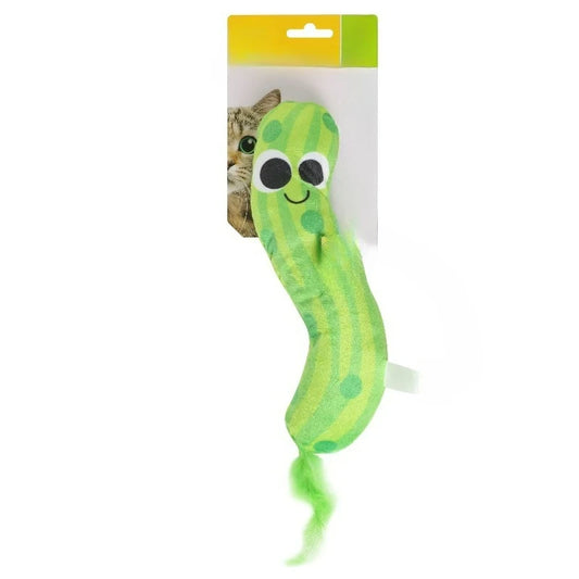 Catnip Jumbo Pickle Kicker Cat Toy, Green