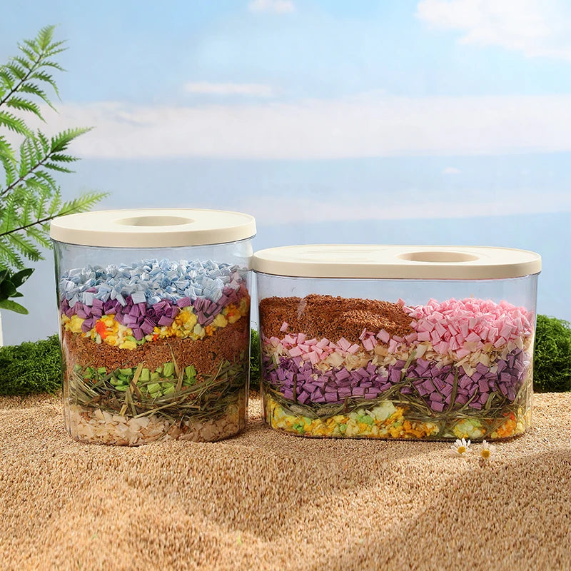 Hamster Digging Bucket Oval Burrow Hideout 27x15x16.5cm Small Pet Tunnel Exercise Play House PET+PP Cage Accessory