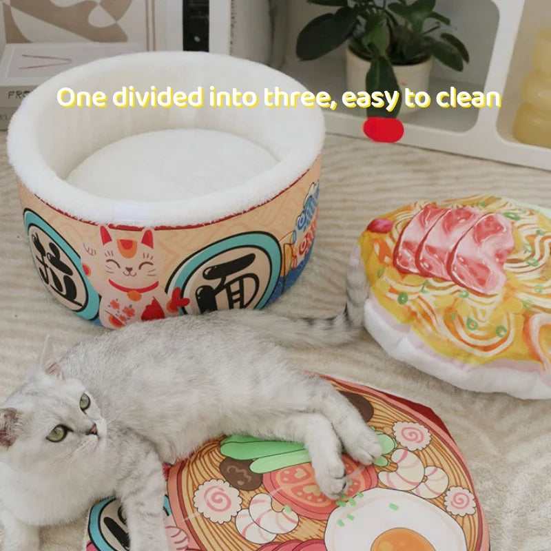 Warm Soft Pet Nest Dog And Cat Bed Indoor Comfortable Cushion Removable Washable for Small to Medium Sized Dogs And Cats