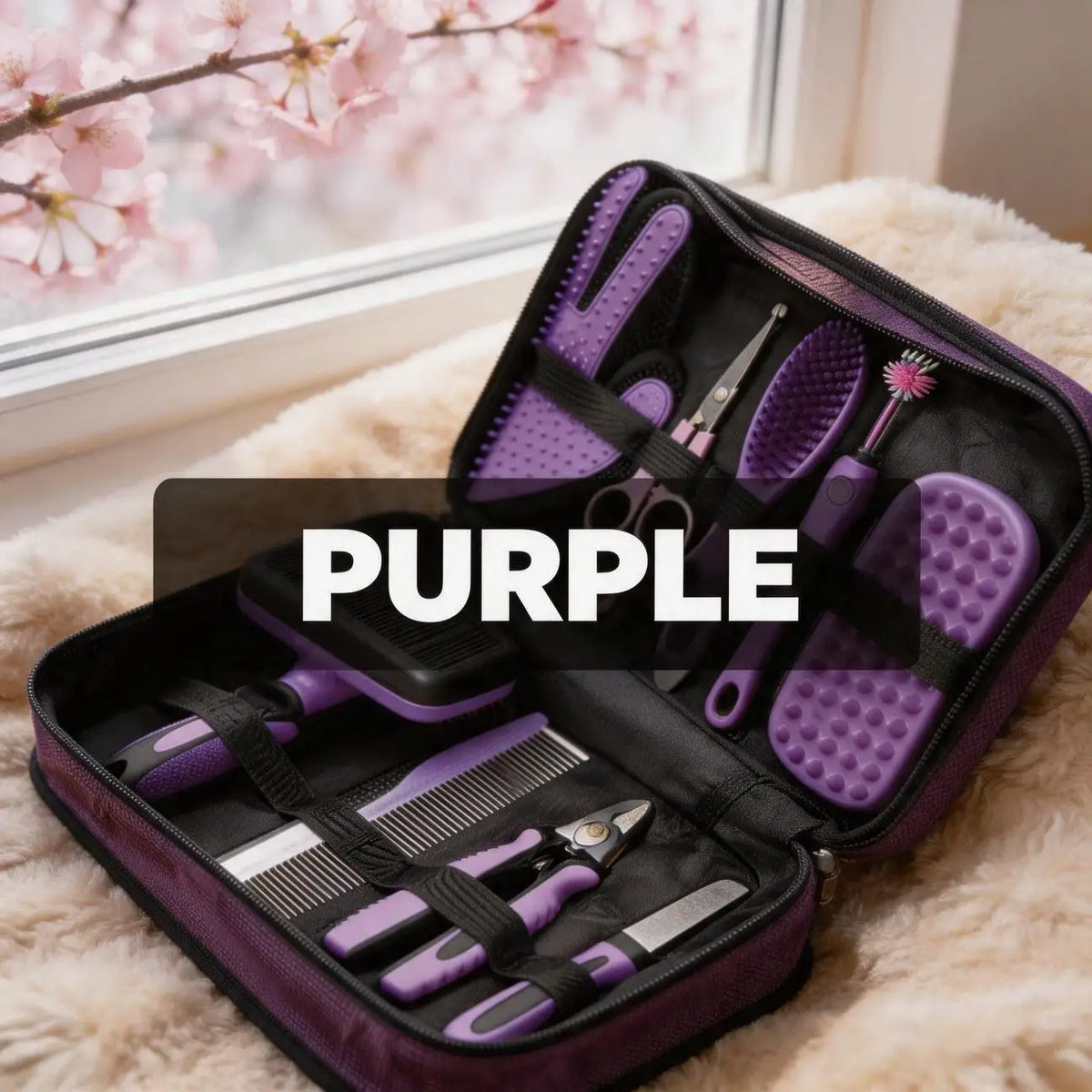New Set Pet Cleaning Grooming Tool Comb Dog Push-Button Nail Clipper File Space Saving