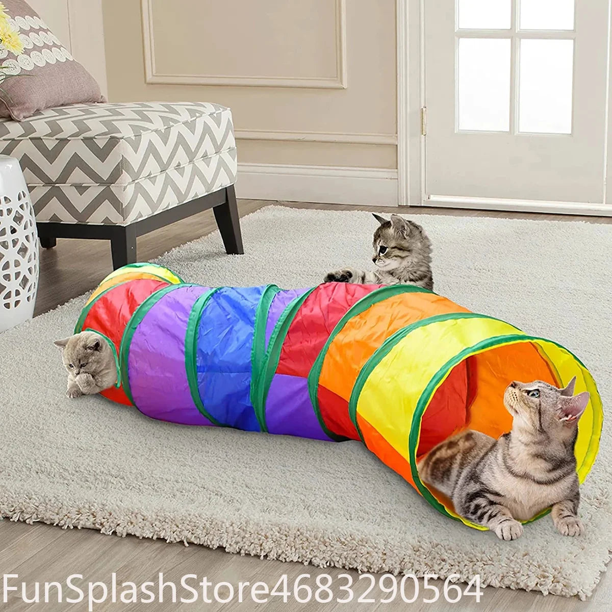 Foldable Cat Tunnel Tube Interactive Pet Play Tunnel Fun Training Toy For Kitten Puppy Indoor Entertainment Relieve Boredom Cat Accessories