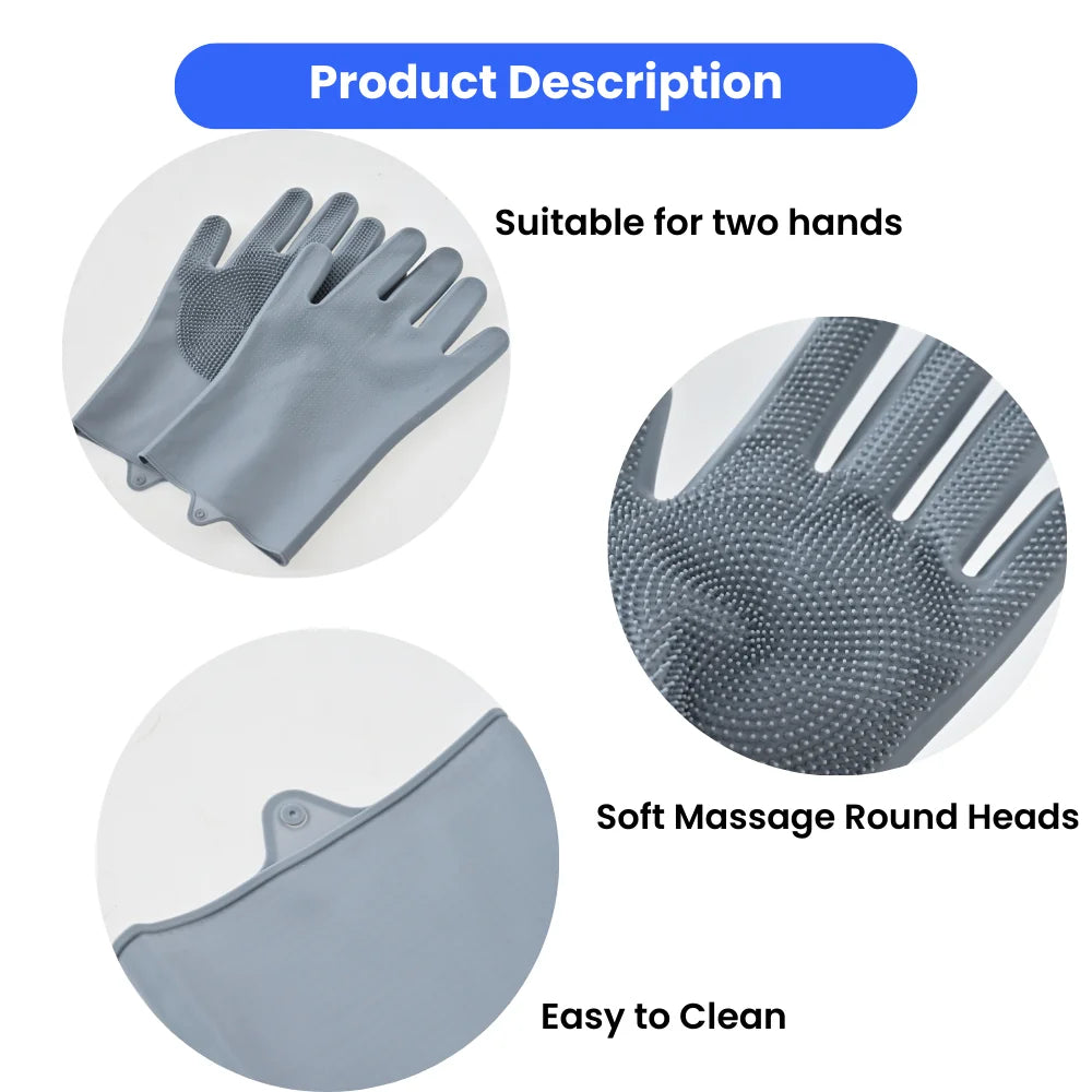 32PCS/Carton Pet Grooming Gloves Silicone Bath Massage Brush for Cats Dogs Hair Removal Cleaning 4 Colors Mixed
