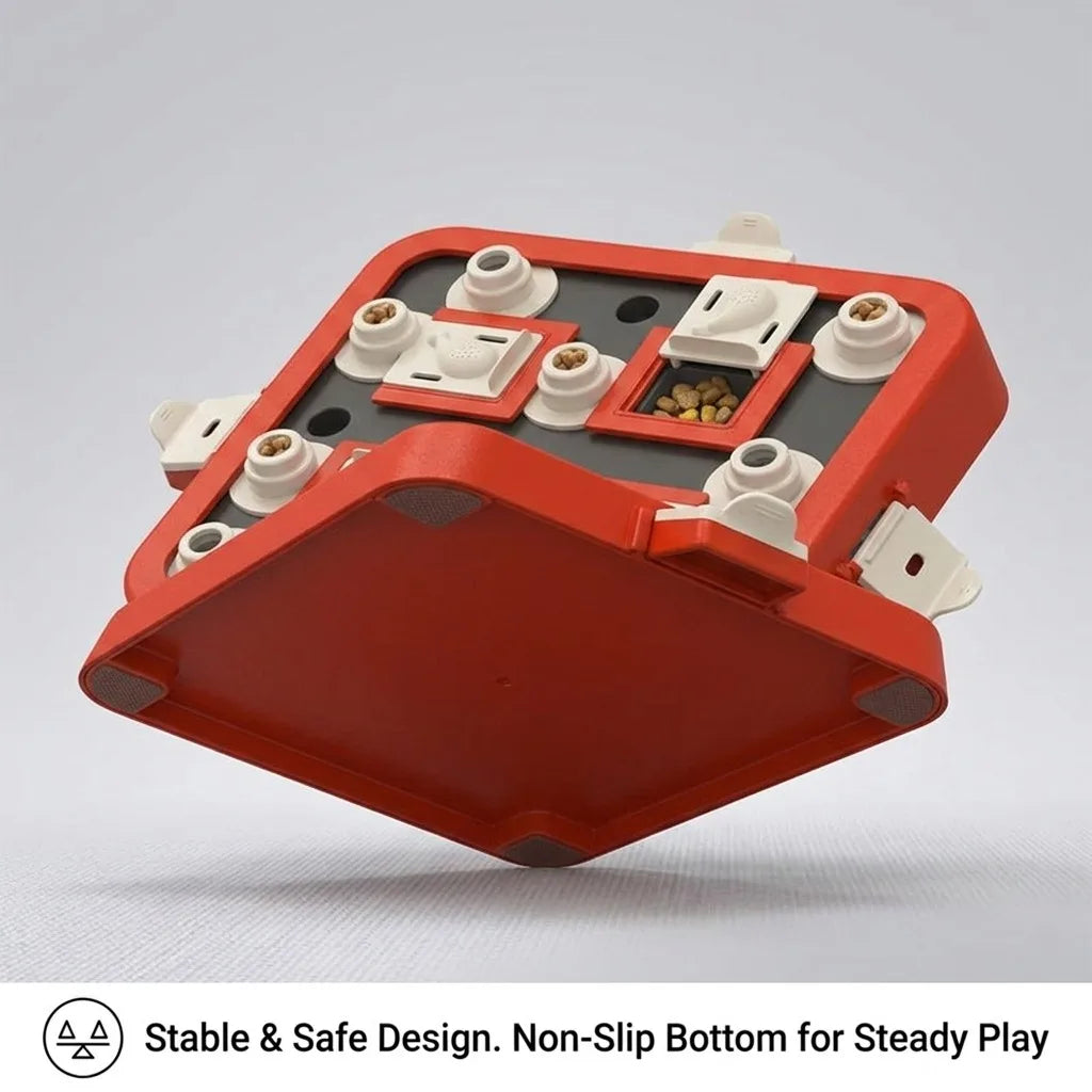 Dog Puzzle Feeder, Interactive Slow Feeder Toy for IQ Training and Mental Stimulation, Pet Treat Dispenser Brain Game for Boredom Relief, Durable Anti-Choke Feeding Tray for Small Medium Large Dogs