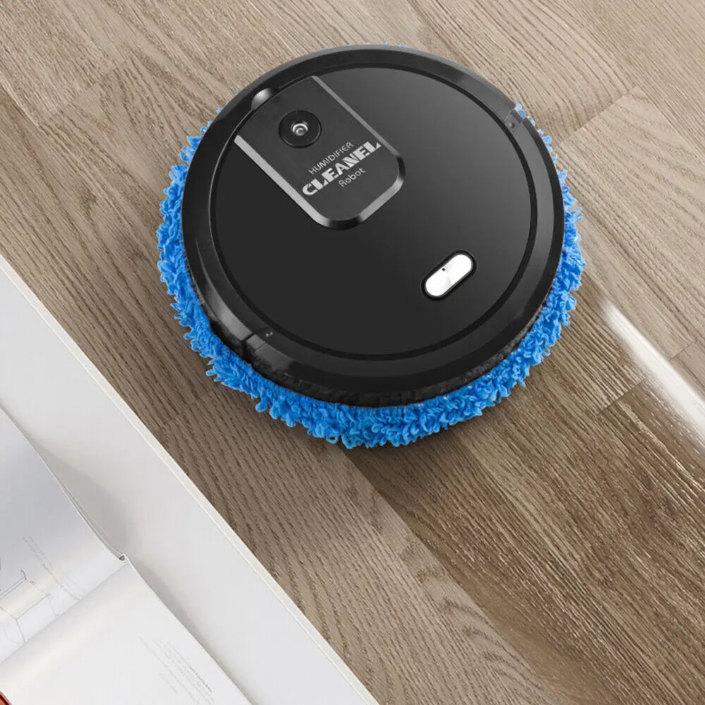 Smart Mopping Machine Wet/Dry Cleaning 645.83ft² Coverage Humidifying Spray USB Rechargeable for Home & Pet Hair Removal
