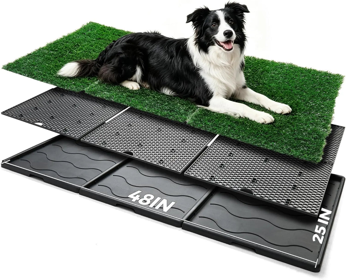 Dog Pee Grass Pad with Tray Extra Large 48' X 25' Potty for Puppy Training