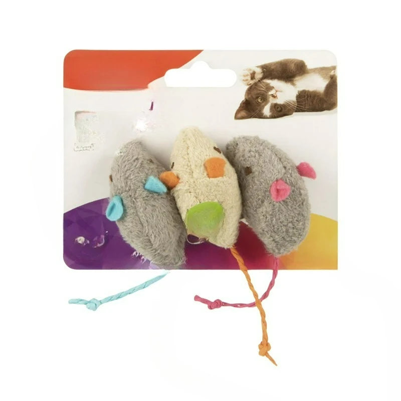 (3 pack)  Mice Catnip Cat Toys, 3 Count