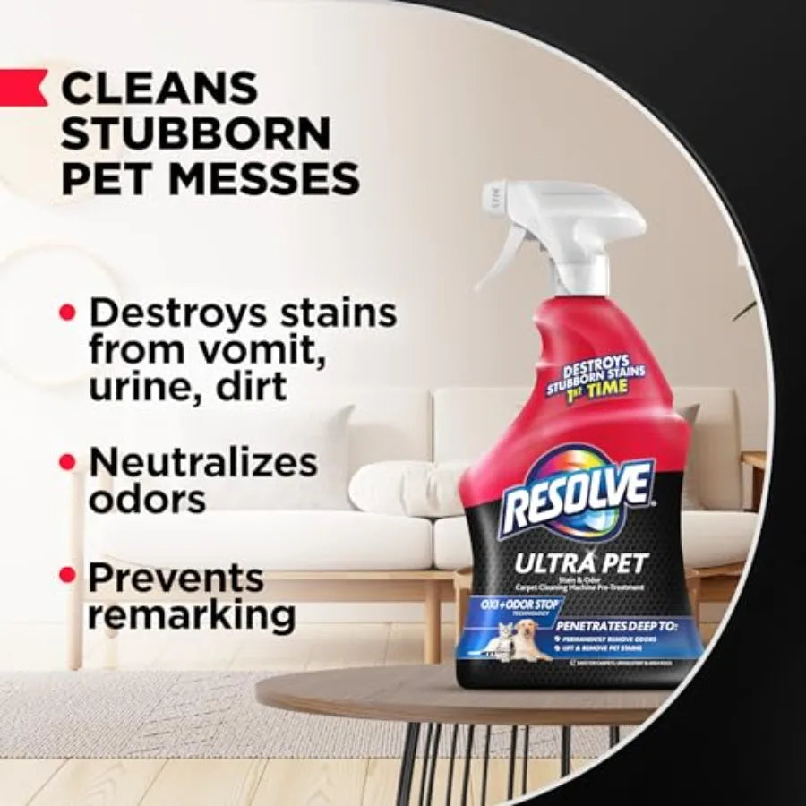 Ultra Pet Carpet Cleaner Spray for Removal of Pet Stains and Odors, 32oz