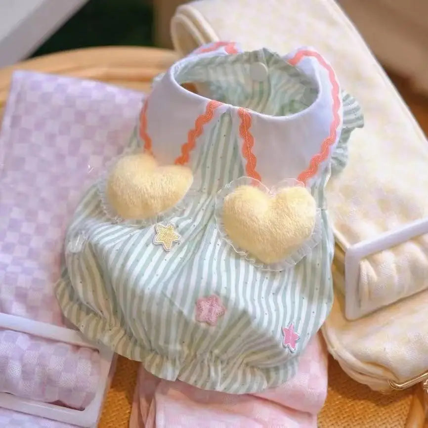 Summer Dog Cat Clothes For Small Dogs Bubble Puppy Princess Striped Dress Cats Kitten Rabbit Clothing Pet Supplies