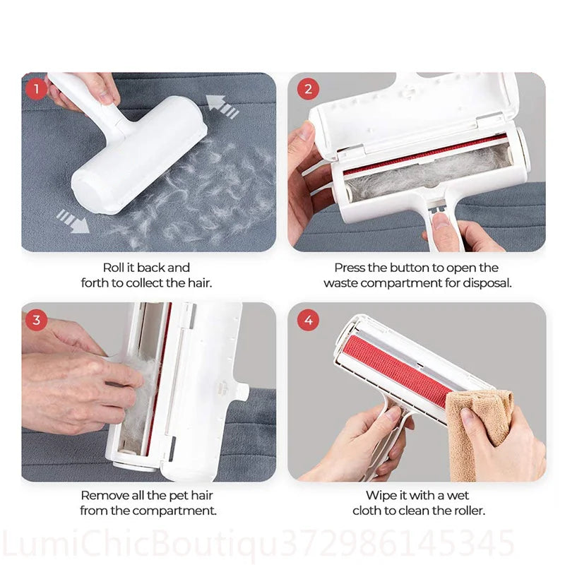 Pet Hair Remover Roller Brush Reusable Fur Removing Tool For Dog Cat Hair Cleaning On Car Clothing Couch Sofa Carpets