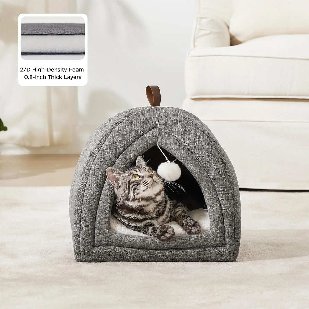 Bedsure 2in1 Cat Beds for Indoor Cats Cave for Kitten with Washable Pillow