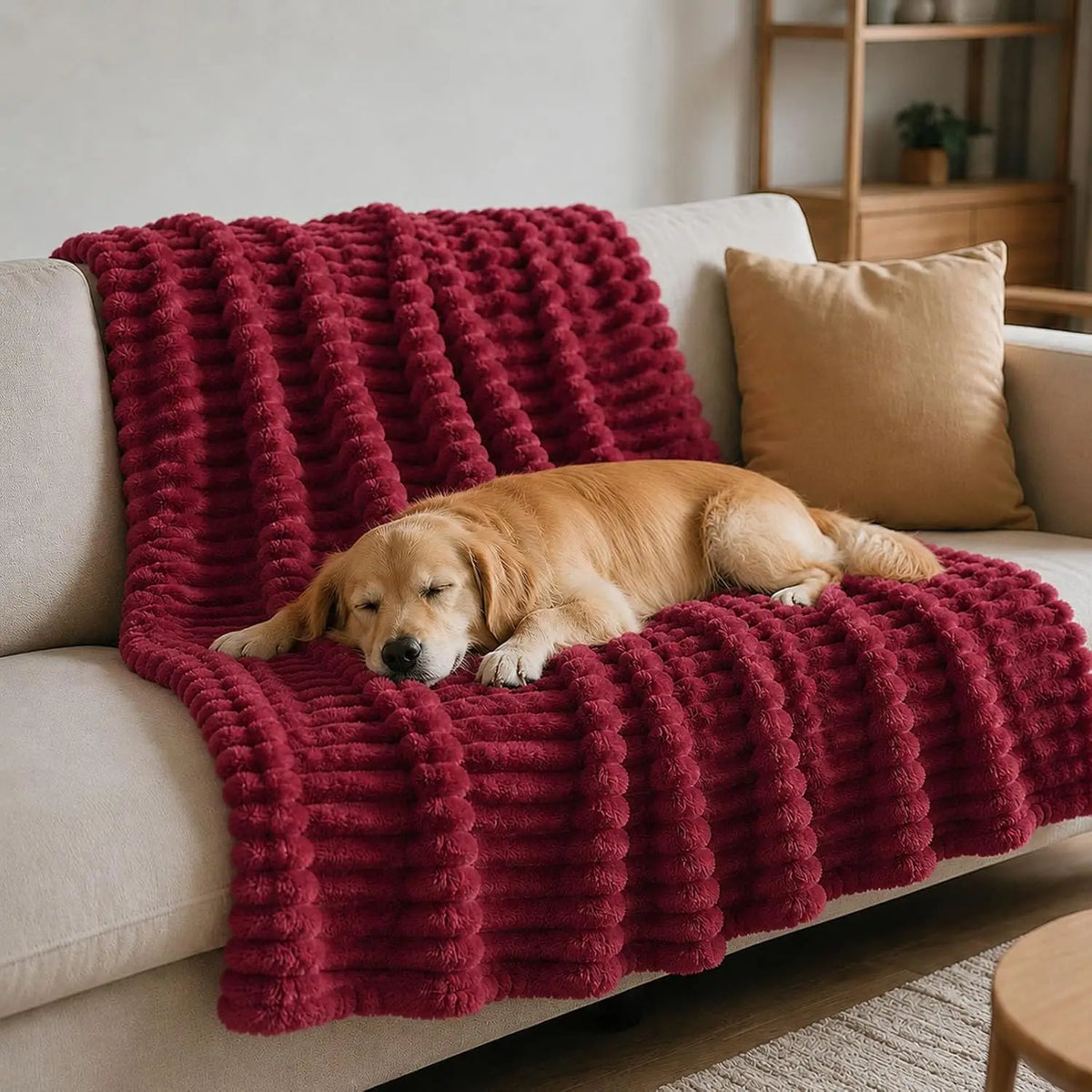 Emotional Support Blanket for Dogs, Yellow Dog Blanket (Pink,71x79in)