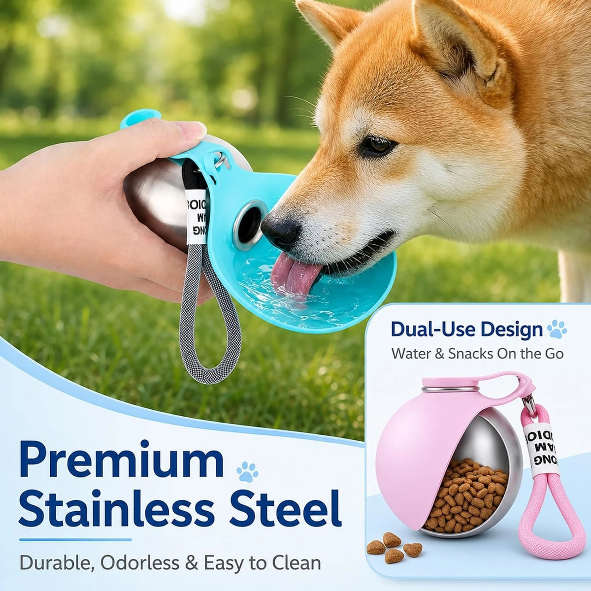 Pet Water Dispenser,Dog Travel Cup,Cat Water Bottle,Puppy Water Feeder,Stainless Steel Dog Cup,Foldable Pet Bowl,Leak-Proof Pet Bottle,Outdoor Pet Hydration,Pet Hiking Gear,10oz Pet Water Cup