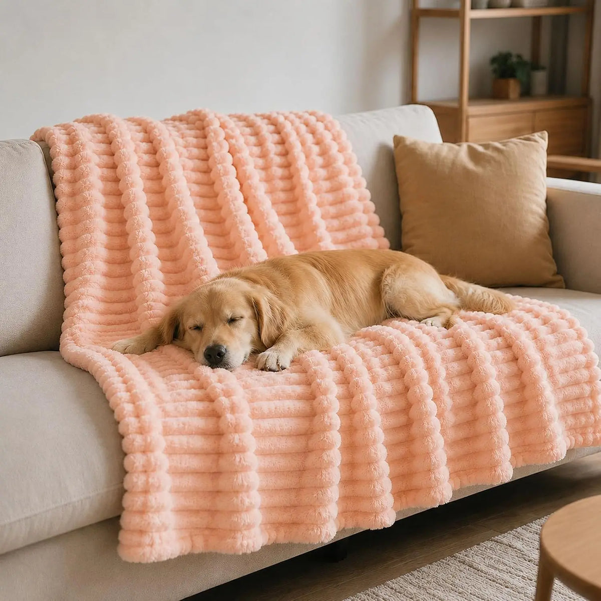 Emotional Support Blanket for Dogs, Yellow Dog Blanket (Pink,71x79in)