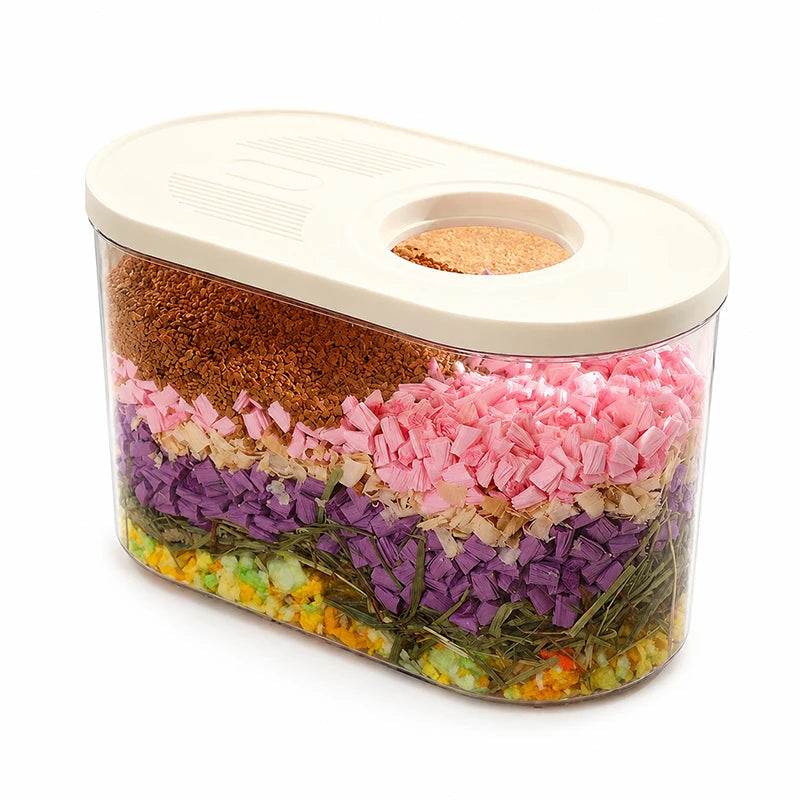 Hamster Digging Bucket Oval Burrow Hideout 27x15x16.5cm Small Pet Tunnel Exercise Play House PET+PP Cage Accessory