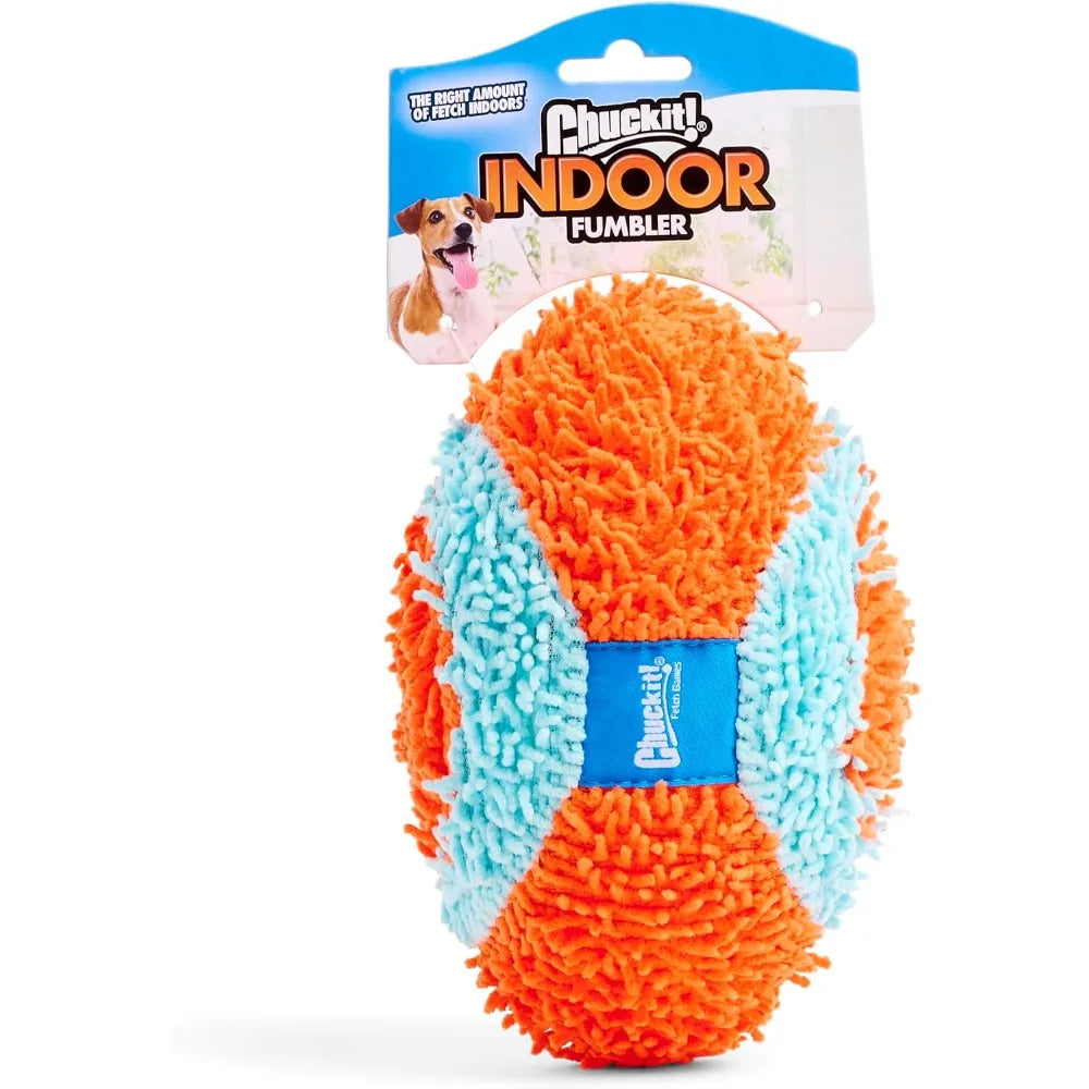 Interactive Dog Toy Roller Ball for Indoor Play Boredom Relief Chew Teething Puppy Small Medium Dogs 7.5 Inch Orange Blue Pet Training Fun