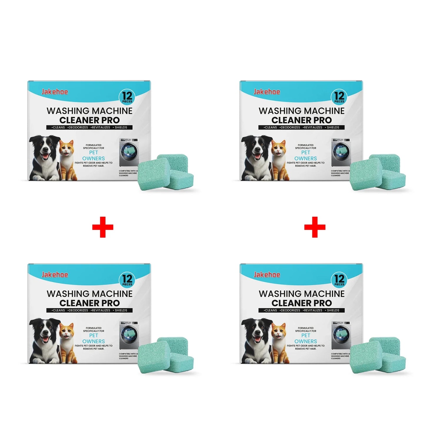Washing Machine Cleaner for Pet Owners Eliminating Pet Odors Remove Pet Hair Cleaning Washing Machine Slots Cleaning Agent 12PCS