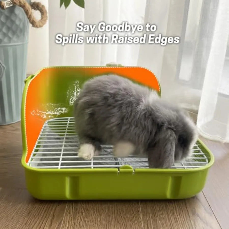 Rabbit Litter Box, Bunny Litter Box, Guinea Pig Potty Trained, Square Small Animal Toilet Potty Pan for Rabbit Guinea Pig Ferre