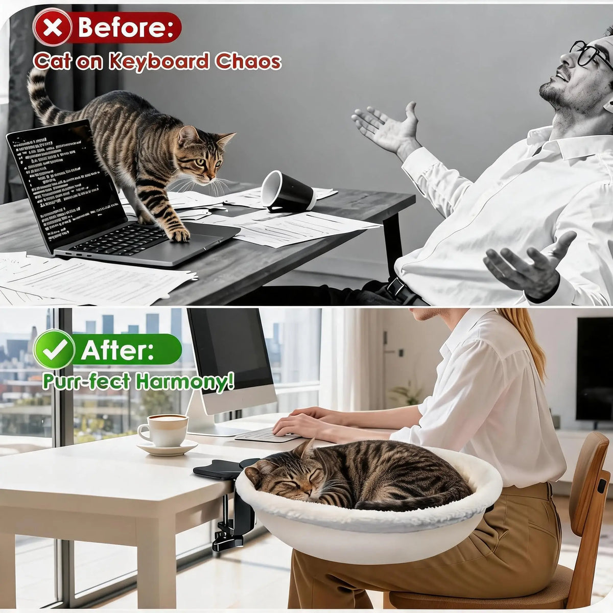 Rotating Cat Table Bed Round Ultra Soft Plush Faux Fur Cat Bed Warm Cozy Sleeping Lounger for Indoor Cats Home Decor, 15.75 Inch