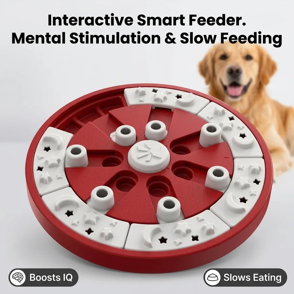 Dog Puzzle Toy, IQ Smart Garden Interactive Slow Feeder for Mental Stimulation, Enrichment Dog Treat Dispenser for Large Medium Small Dogs, Boredom Relief and IQ Training Puppy Brain Games