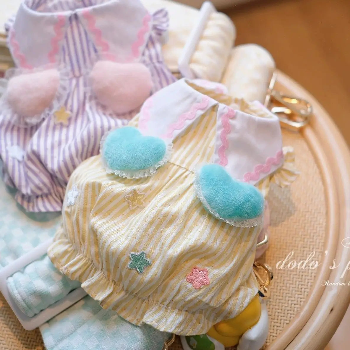 Summer Dog Cat Clothes For Small Dogs Bubble Puppy Princess Striped Dress Cats Kitten Rabbit Clothing Pet Supplies