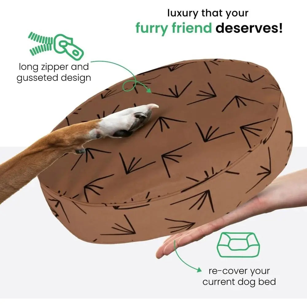 Heat Waves Dog Bed Duvet Cover, 100% Cotton Canvas Cover or Dog, Puppy, or Cat Bed, Durable, Washable,