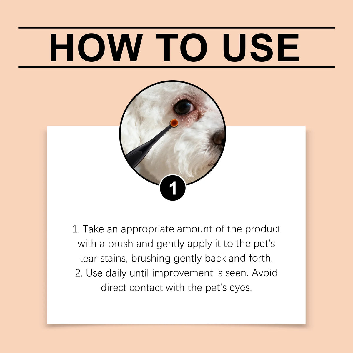 Pet Tear Stain Balm with Brush Dog Cat Eye Perimeter Cleaning Ointment Moisturizing Eye Care Balm